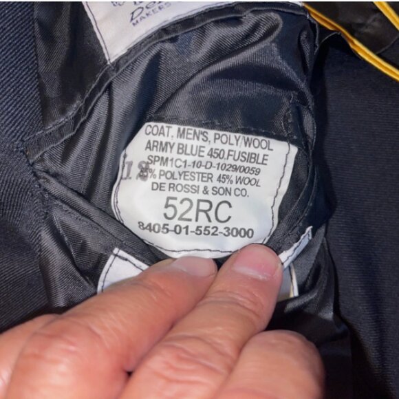 NEW UNITED STATES ARMY POLY WOOL 450 ASU sz52R SERVICE UNIFORM DRESS BLUE JACKET - Picture 14 of 16